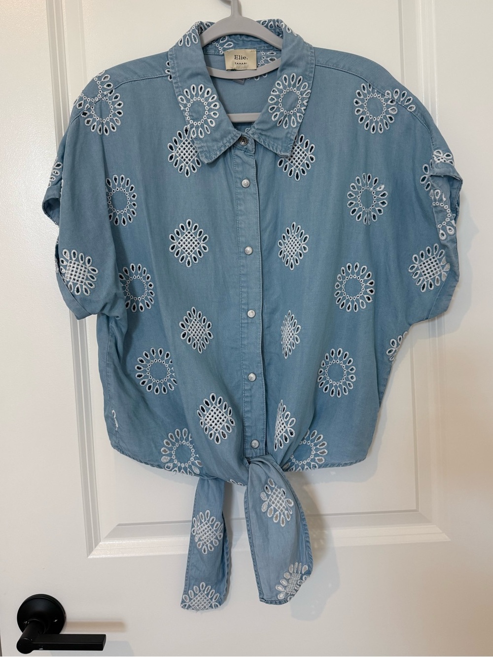 Ellie Tahari chambray top